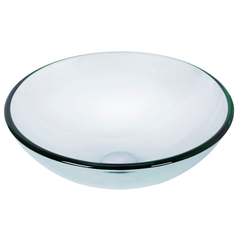 Round Glass Vessel Bathroom Sink/Basin with Repellent Seal Coating, Crystalline Q5W8