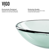 Round Glass Vessel Bathroom Sink/Basin with Repellent Seal Coating, Crystalline B2L7 - product image 3