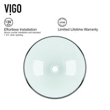 Round Glass Vessel Bathroom Sink/Basin with Repellent Seal Coating, Crystalline B2L7 - product image 4