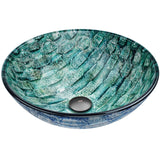 Round Glass Vessel Bathroom Sink/Basin with Scratch-Resistant Surface, Oceania G8D1 - product image 1