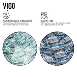 Round Glass Vessel Bathroom Sink/Basin with Scratch-Resistant Surface, Oceania G8D1 - product image 4