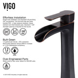 Russet Glass 18-in Red/Brown Bathroom Sink/Basin Set with Niko Faucet and Rectangular Vessel N1C7 - product image 3