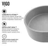Sagrada Gothic ConcretoStone 24x14-in Deep Grey Bathroom Sink/Basin with Rectangular Vessel M2A4 - product image 3
