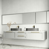 Sagrada Gothic ConcretoStone 24x14-in Deep Grey Bathroom Sink/Basin with Rectangular Vessel M2A4 - product image 7