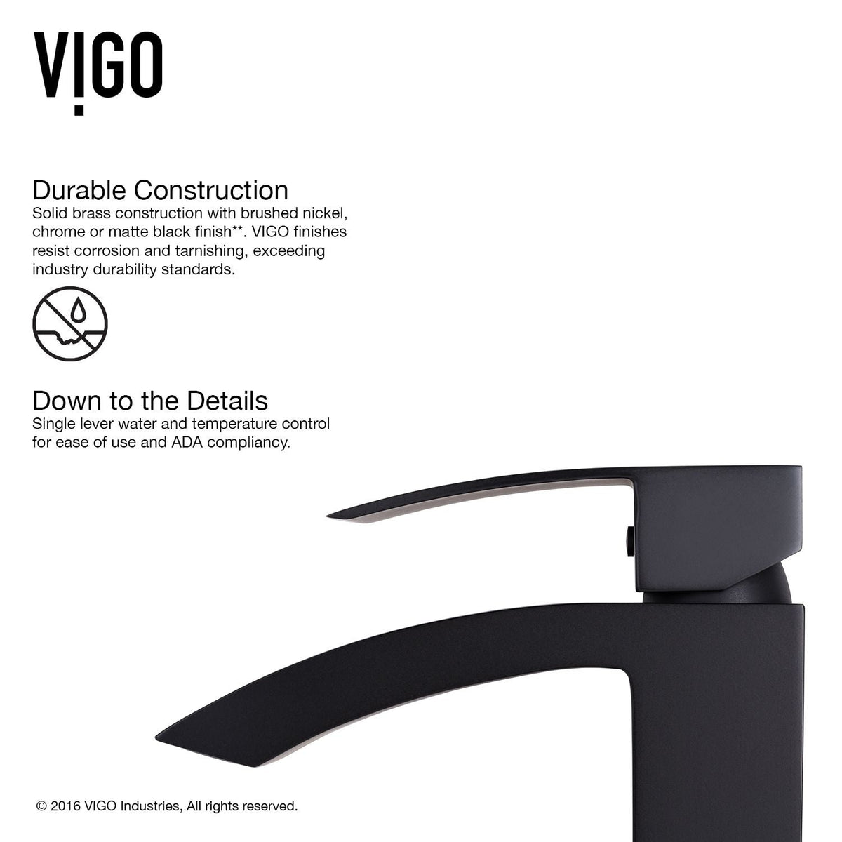 Satro Single Handle Single Hole Bathroom Sink Faucet, WaterSense Certified, Matte Black T3P3 - product image 7