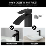 Satro Single Handle Single Hole Bathroom Sink Faucet, WaterSense Certified, Matte Black T3P3 - product image 8