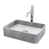 Segovia Gothic ConcretoStone Grey Bathroom Sink/Basin Set with Apollo Faucet and Rectangular Vessel C0A9 - product image 1