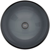 Sheer Glass Round Vessel Bathroom Sink/Basin with Deep Bowl, Black J1S8 - product image 2