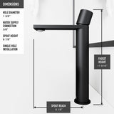 Sottile MatteShell Amber Bathroom Sink/Basin Set with Gotham Faucet and Glass Vessel U3G2 - product image 5