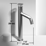 Sottile MatteShell Matte Black Bathroom Sink/Basin Set with Cass Faucet and Glass Rectangular Vessel L9V5 - product image 7