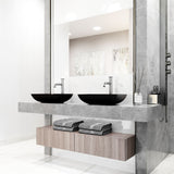 Sottile MatteShell Matte Black Bathroom Sink/Basin Set with Cass Faucet and Glass Rectangular Vessel L9V5 - product image 8