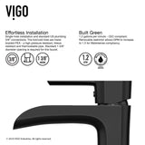 Sottile MatteShell Matte Black Bathroom Sink/Basin Set with Niko Faucet and Glass Rectangular Vessel Q1S5 - product image 3