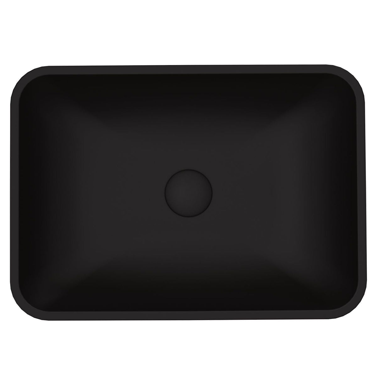 Sottile MatteShell Rectangular Vessel Bathroom Sink/Basin with Deep Bowl, Black V3Y2 - product image 1