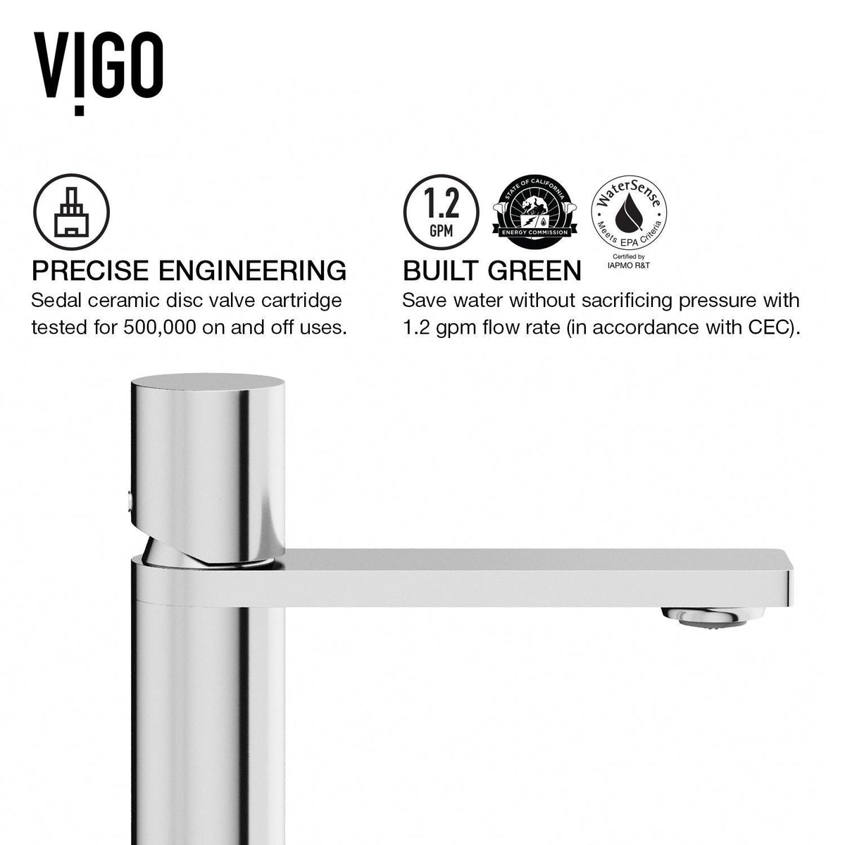 Starr Glass MatteStone White Bathroom Sink/Basin Set with Gotham Faucet and Rectangular Composite Vessel O6N6 - product image 6