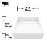 Starr Modern MatteStone 15x15-in Deep White Bathroom Sink/Basin with Square Vessel K8T0 - product image 3