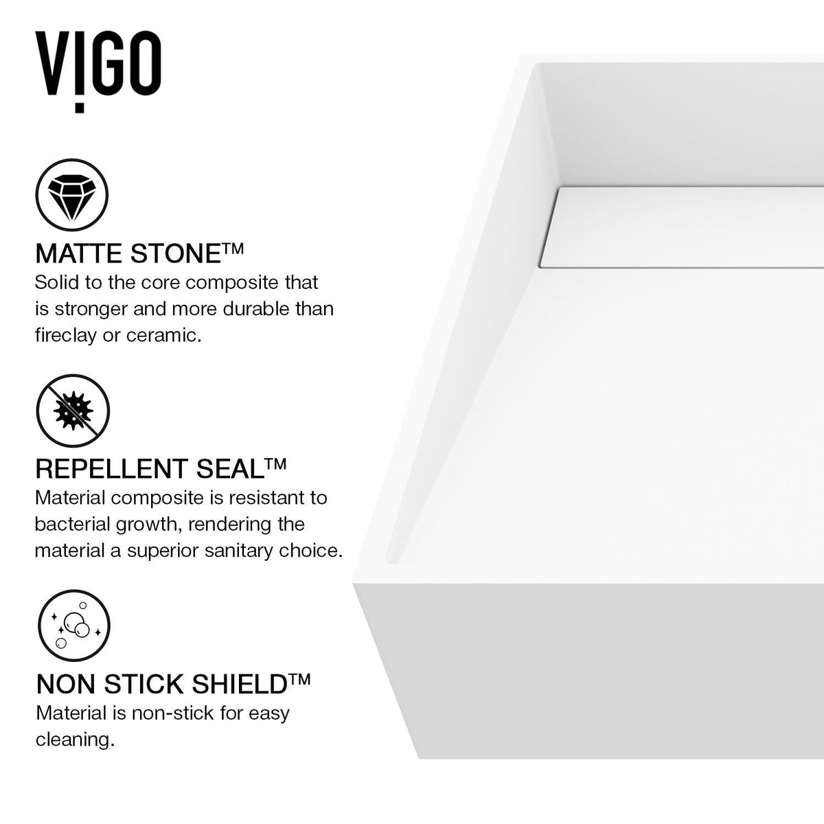 Starr Modern MatteStone 15x15-in Deep White Bathroom Sink/Basin with Square Vessel K8T0 - product image 5
