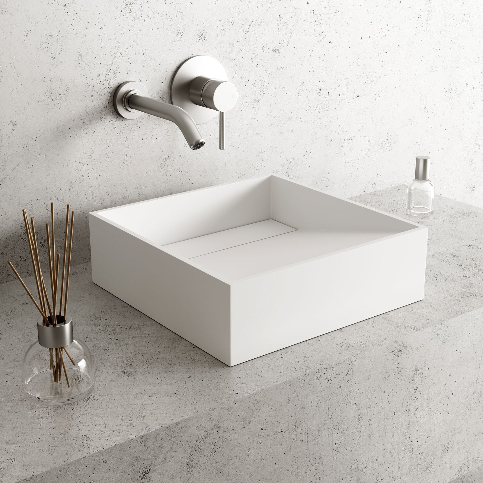Starr Modern MatteStone 15x15-in Deep White Bathroom Sink/Basin with Square Vessel K8T0 - product image 6