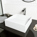 Starr Modern MatteStone 15x15-in Deep White Bathroom Sink/Basin with Square Vessel K8T0 - product image 7