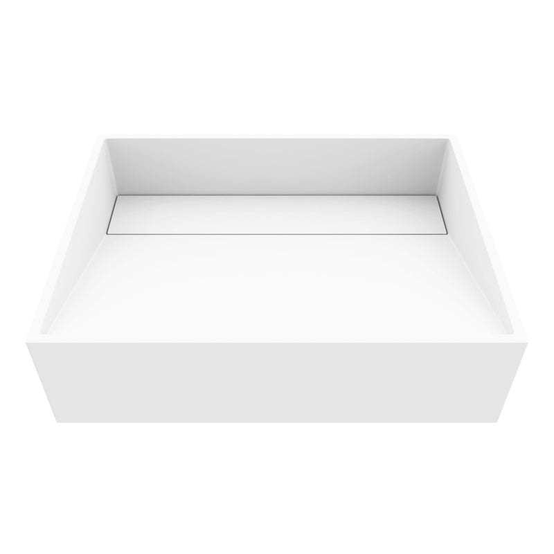 Starr Modern MatteStone 17x13-in Deep White Bathroom Sink/Basin with Rectangular Vessel Q2E8
