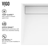 Starr Modern MatteStone 23x15-in Deep White Bathroom Sink/Basin with Rectangular Vessel Y7F7 - product image 4