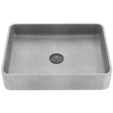 Tarragona Gothic ConcretoStone 19x14-in Deep Grey Bathroom Sink/Basin with Rectangular Vessel Y6P4 - product image 1
