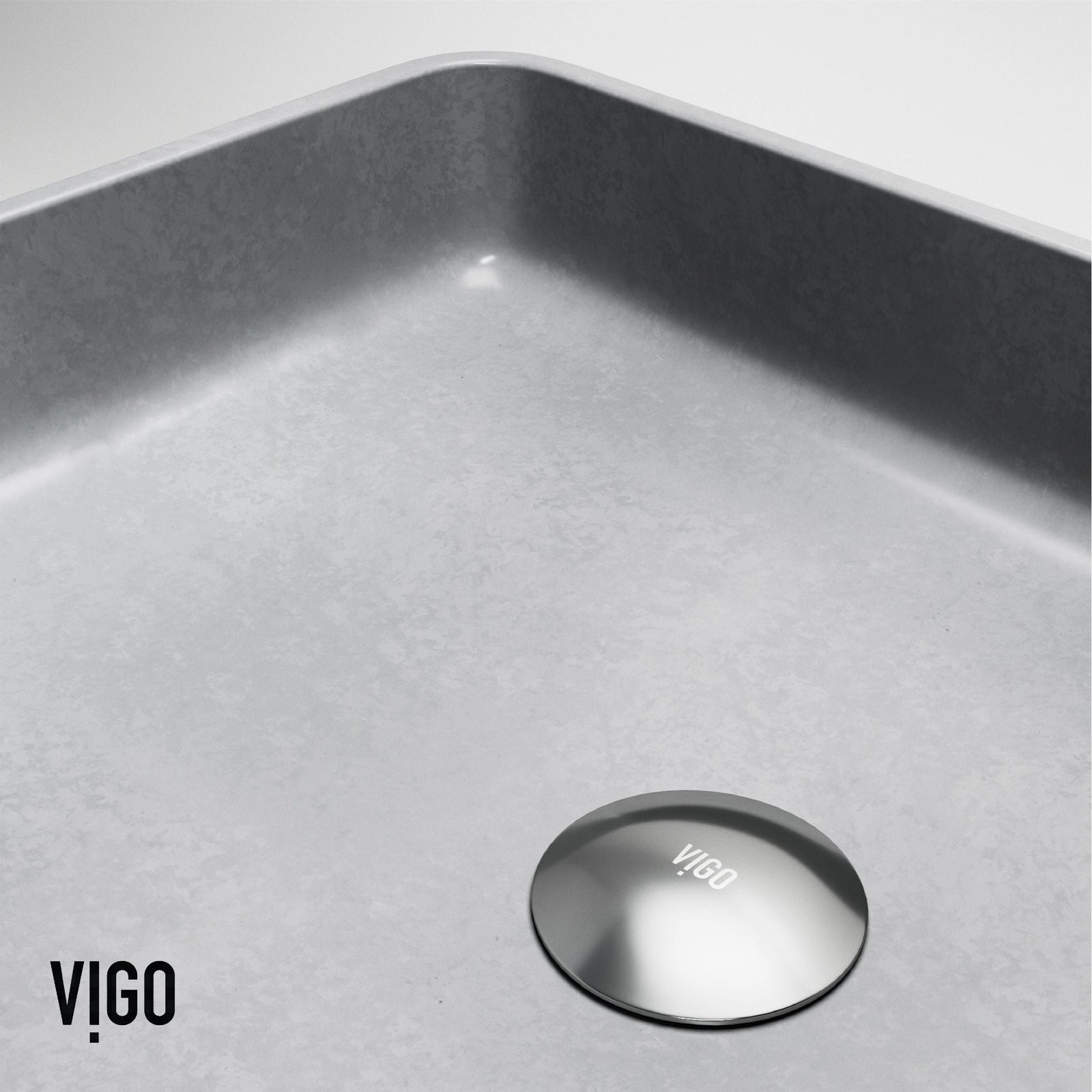 Tarragona Gothic ConcretoStone 19x14-in Deep Grey Bathroom Sink/Basin with Rectangular Vessel Y6P4 - product image 8