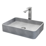 Tarragona Gothic ConcretoStone Grey Bathroom Sink/Basin Set with Dunn Faucet and Rectangular Vessel U3Z2 - product image 1