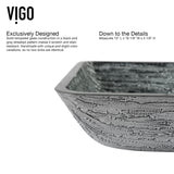 Titanium Glass Slate Grey Bathroom Sink/Basin Set with Lexington Faucet and Rectangular Vessel H2S4 - product image 8