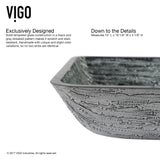Titanium Glass Slate Grey Bathroom Sink/Basin Set with Niko Faucet and Rectangular Vessel T9P1 - product image 4