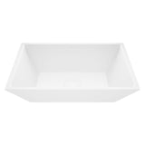 Vinca Matte Stone Vessel Bathroom Sink/Basin with Deep Bowl, White D0R2 - product image 1