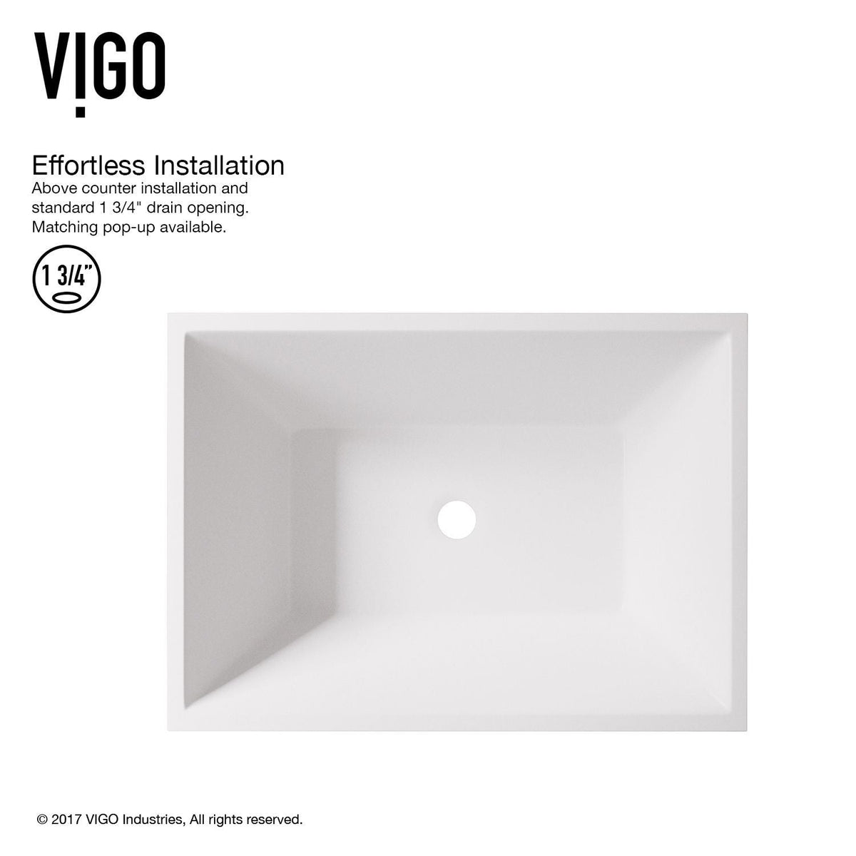 Vinca Matte Stone Vessel Bathroom Sink/Basin with Deep Bowl, White D0R2 - product image 5