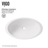 Wisteria Matte Stone Circular Vessel Bathroom Sink/Basin with Deep Bowl, White Z6A6 - product image 2