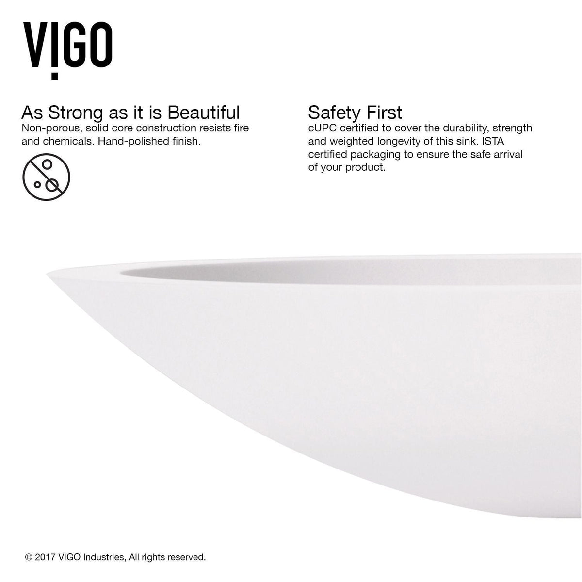 Wisteria Matte Stone Circular Vessel Bathroom Sink/Basin with Deep Bowl, White Z6A6 - product image 3
