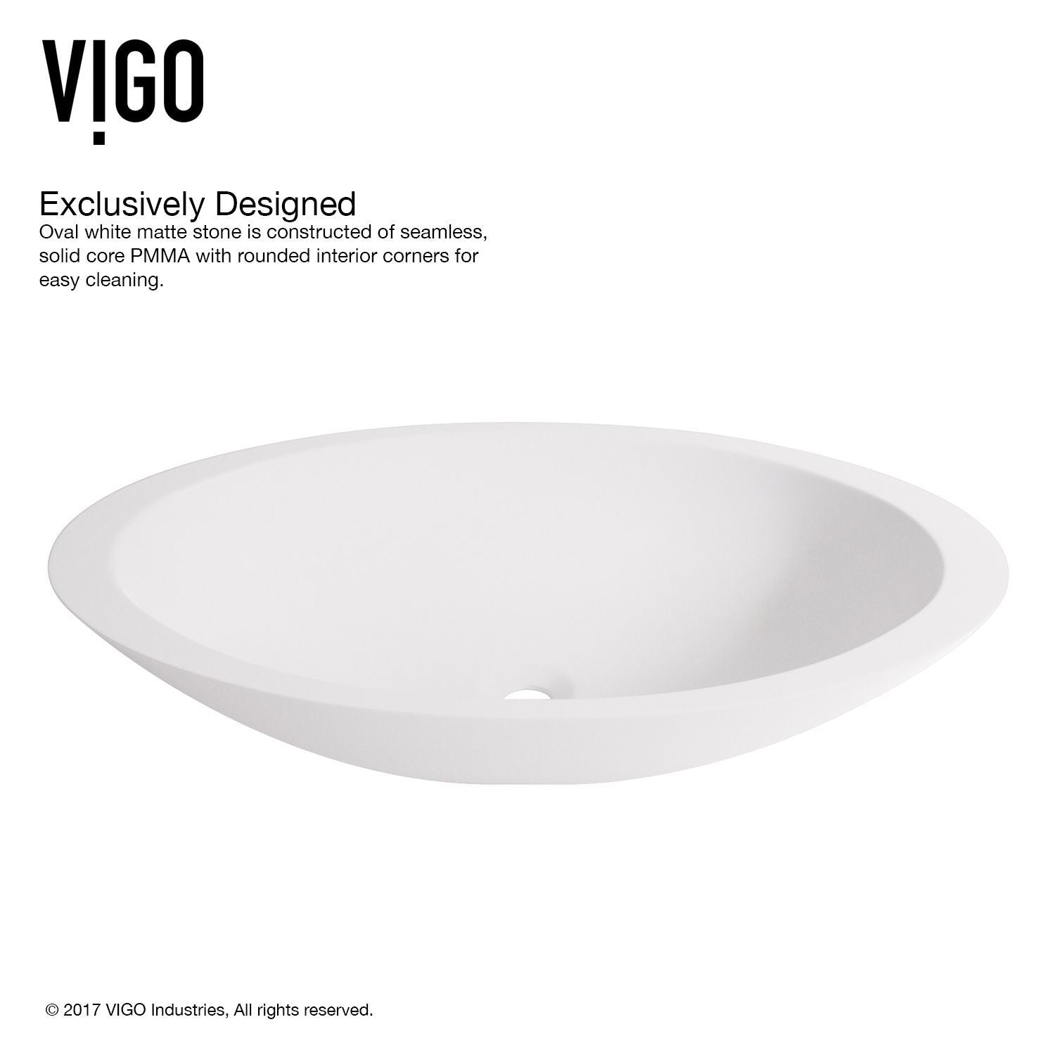 Wisteria Matte Stone Circular Vessel Bathroom Sink/Basin with Deep Bowl, White Z6A6 - product image 4