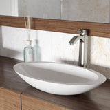 Wisteria Matte Stone Circular Vessel Bathroom Sink/Basin with Deep Bowl, White Z6A6 - product image 8