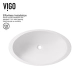 Wisteria MatteStone White Bathroom Sink/Basin Set with Apollo Faucet and Oval Composite Vessel V9E9 - product image 3