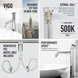 Wisteria MatteStone White Bathroom Sink/Basin Set with Cass Faucet and Oval Composite Vessel E8A4 - product image 3