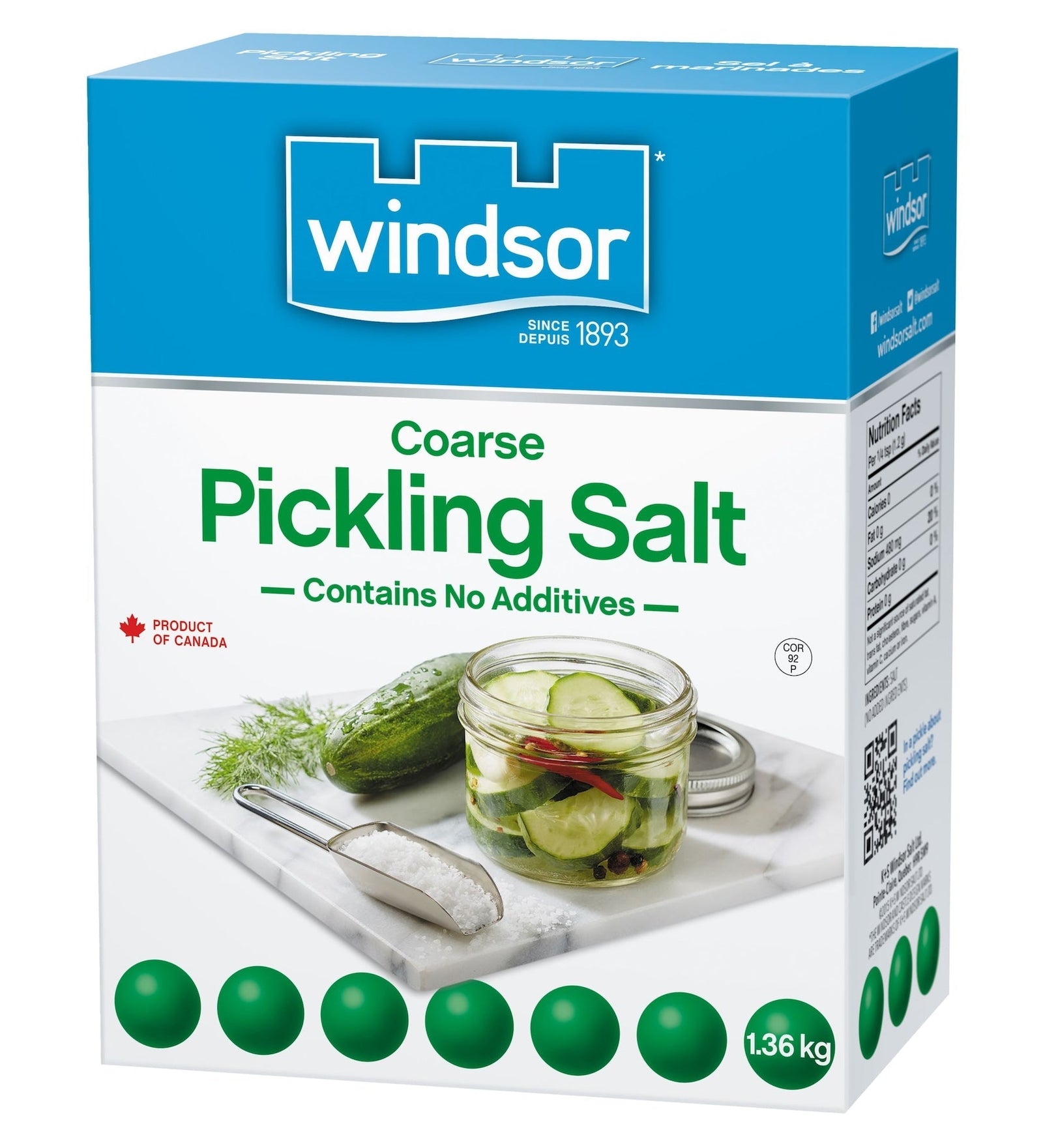 Salt Preserving & Pickling Salt, 1.36-kg M4T1 - product image 1