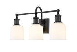 Bryant 3-Light Vanity Light, Black with Opal Shade U7R8 - product image 1