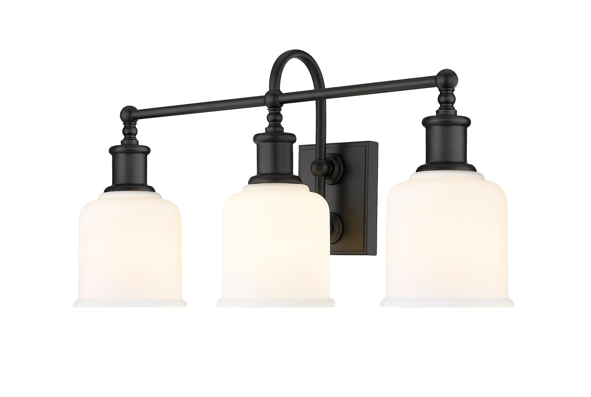 Bryant 3-Light Vanity Light, Black with Opal Shade U7R8 - product image 1