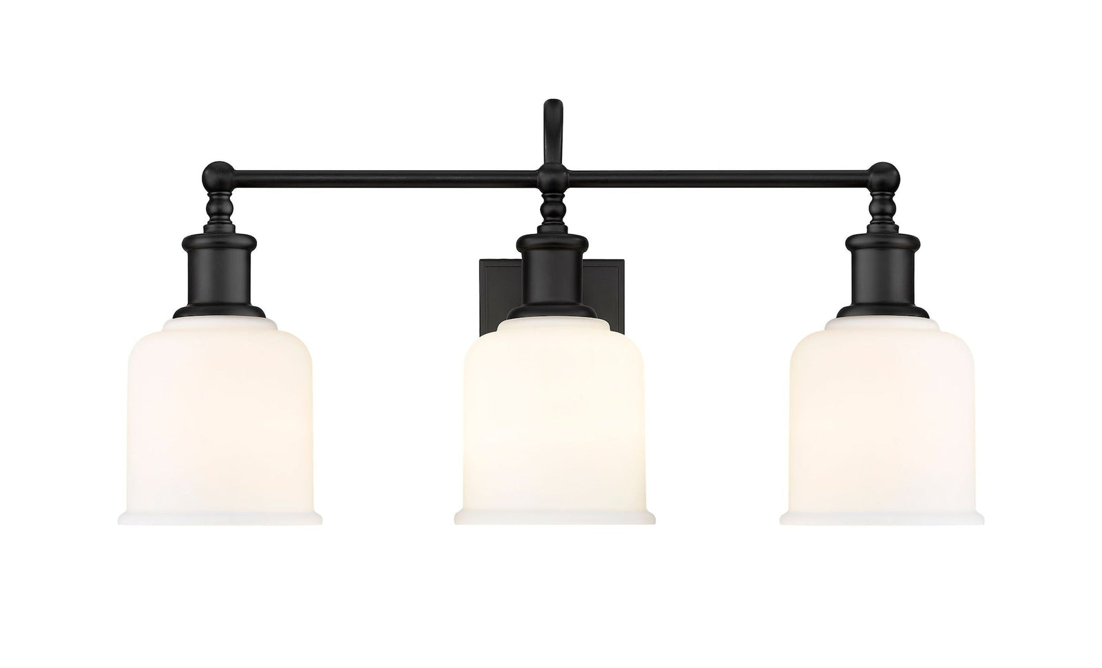 Bryant 3-Light Vanity Light, Black with Opal Shade U7R8 - product image 2