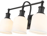 Bryant 3-Light Vanity Light, Black with Opal Shade U7R8 - product image 5
