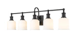 Bryant 5-Light Vanity Light, Black with Opal Shade Z1E4 - product image 1